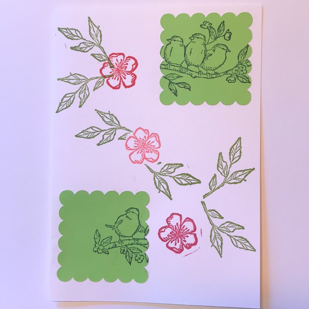 Homemade card with white envelope